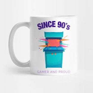 Since 90s Gamer and Proud - Gamer gift - Retro Videogame Mug